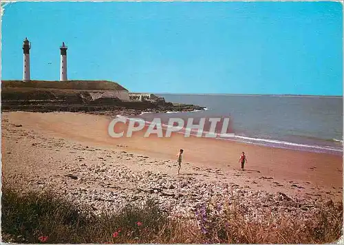 Moderne Karte Cote de Lumiere Ile d'Aix (Chte Mme) La Plage et les deux phares