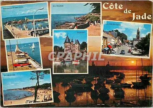 Cartes postales moderne La Cote de Jade de l'estuaire de la loire a la Vendee