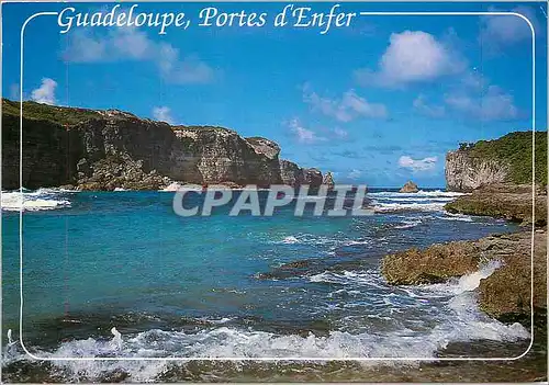 Moderne Karte Guadeloupe les Portes d'Enfer