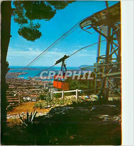 Moderne Karte Charmes et soleil de la cote d'Azur Toulon Vue generale