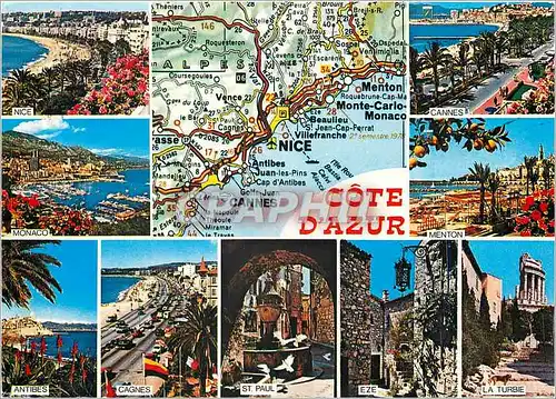 Cartes postales moderne Cote d'Azur French Riviera Les Sites pittoresques de la Cote d'Azur