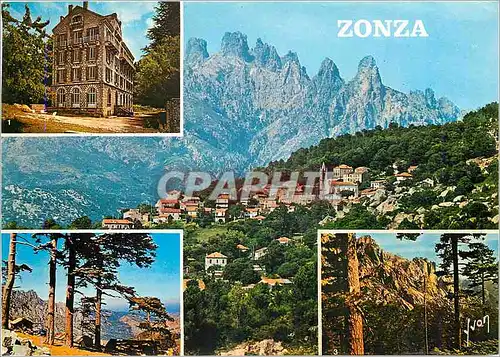 Moderne Karte Zonza (Corse) Le Mouflon d'Or Maison Familiale de la C A F C