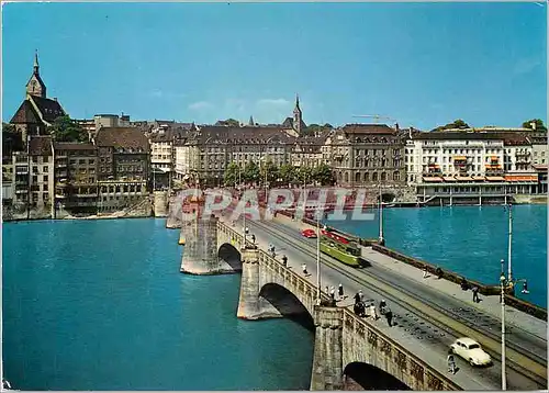 Cartes postales moderne Pont du milieu et eglise St Martin Basel