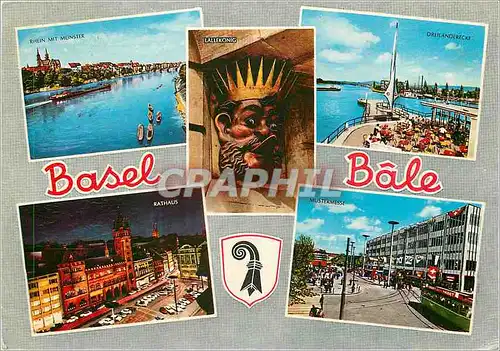 Moderne Karte Basel Bale
