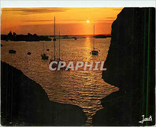 Cartes postales moderne Couleurs de Bretagne Derniers reflets sur la cote