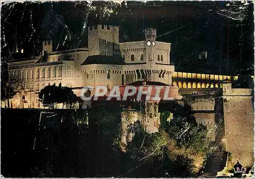 Cartes postales moderne Principaute de Monaco Le Palais du Prince illumine