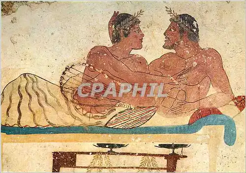 Moderne Karte Paestum (Sa) Dalle Nord Detail des les Amants