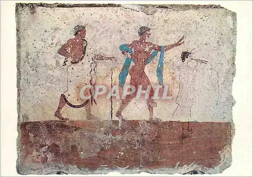 Cartes postales moderne Paestum Table de tombeau a l'ouest avec le convoi 480 J C