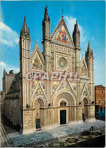 Cartes postales moderne Orvieto La Facade du Dome Detail