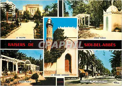 Moderne Karte Baisers de Sidi Bel Abbes (Algerie)