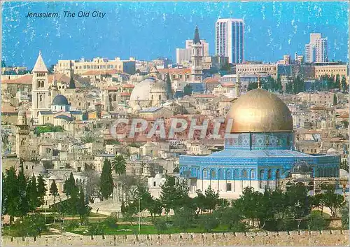 Moderne Karte Jerusalem Vue du Mont des Olivier