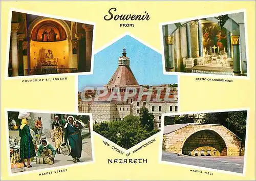 Moderne Karte Souvenir From Nazareth