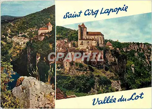 Cartes postales moderne Saint Cirq Lapopie (Lot) Cite Mediavale dominant le Lot Premier village de France