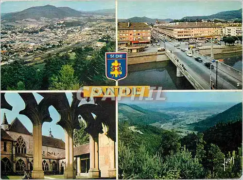 Cartes postales moderne Les Vosges Saint Die (Vosges) Vue generale La Meurthe et la rue Thiers