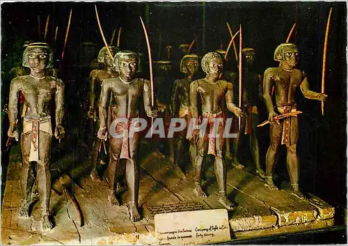 Moderne Karte Musee Egyptien au caire Group of 40 sudanese Soldiers (Middle Kingdom)