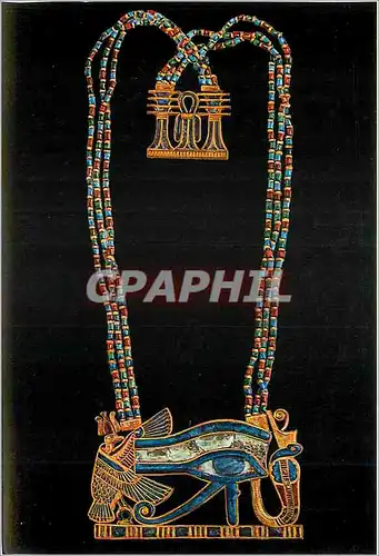 Moderne Karte La Musee Egyptien Cairo Pectoral en or representant l'oeil magique sorti de pierres semiprecieus