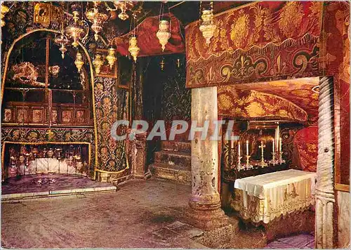Cartes postales moderne Bethlehem Inside the church of the nativity Entree vers les Mangeoires de la Grotte de la Nativi
