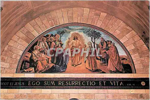 Cartes postales moderne Bethany church of Saint Lazarus (mosaics) rencotre de Jesus avec Martha et Marie