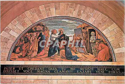 Cartes postales moderne Bethany church of Saint Lazarus (mosaics) rencotre de Jesus avec Martha et Marie