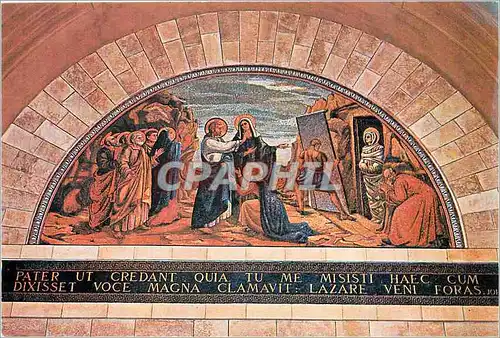 Moderne Karte Bethany church of Saint Lazarus (mosaics) rencotre de Jesus avec Martha et Marie