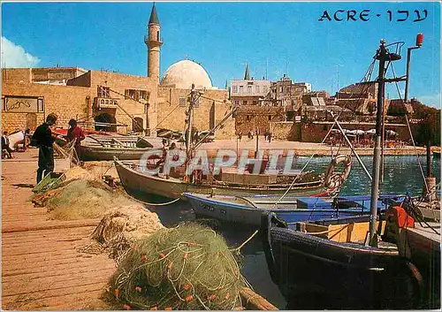 Moderne Karte Ancient Acre Constructed on a peninsular reaching into the mediterranean