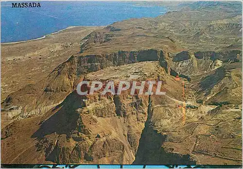 Cartes postales moderne Masada Vue Generale Avec La Mer Morte