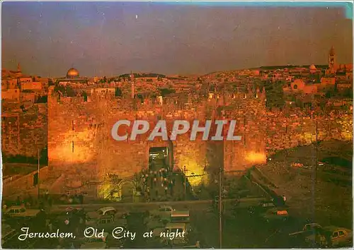 Moderne Karte Jerusalem Old City at Night