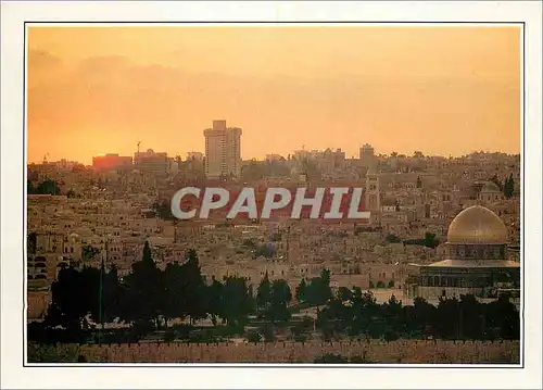 Cartes postales moderne Israel Jerusalem La Ville Sainte et le Dome du Rocher