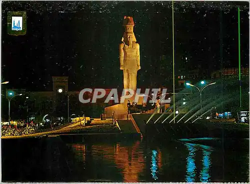 Cartes postales moderne Le Caire La Statue de Ramses II la nuit