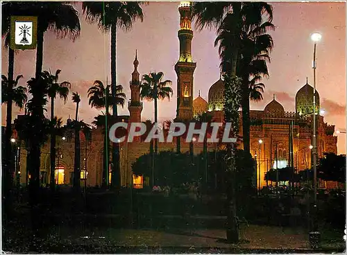 Cartes postales moderne Alexandrie Vue Nocturne de la Mosquee Abu El Abbas
