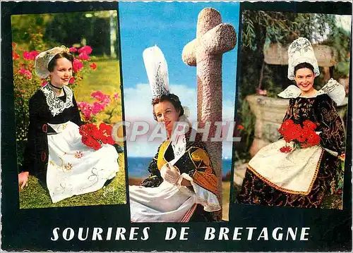 Cartes postales moderne La Bretagne Costumes et coiffes de Carhaix St Guenole et d'Elliant Finistere