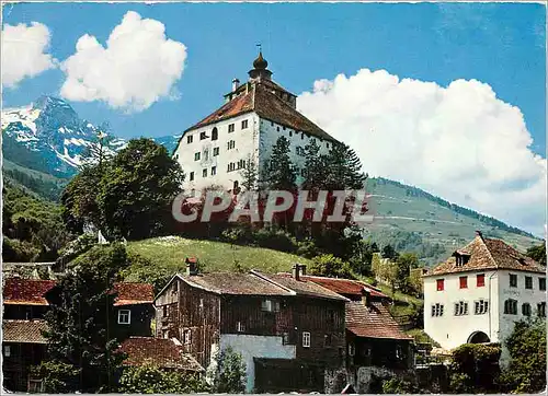 Cartes postales moderne Schloss Werdenberg bei Buchs Schweiz mit Margelkopf