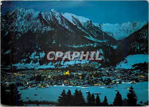 Cartes postales moderne Skidorf Oberstdorf mit Rubihorn und Nebelhorn