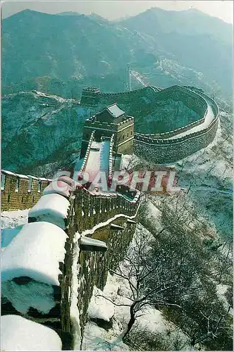 Moderne Karte The Great Wall at Jinshanling in winter