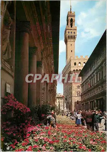 Cartes postales moderne Firenze Citta d'Incanto Le Printemps Florentin autour du Palais des Offices