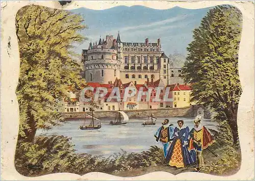 Moderne Karte Chateaux de la Loire Amboise Indre et Loire