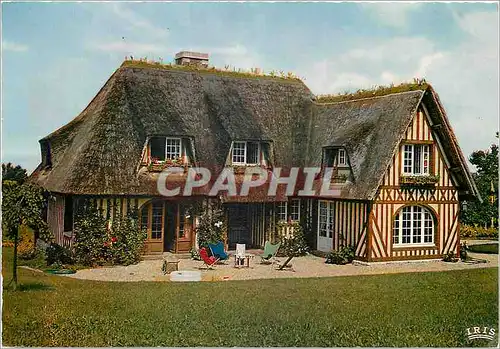 Moderne Karte La Luxuriante Normandie Maison Normande ou toit de Chaume