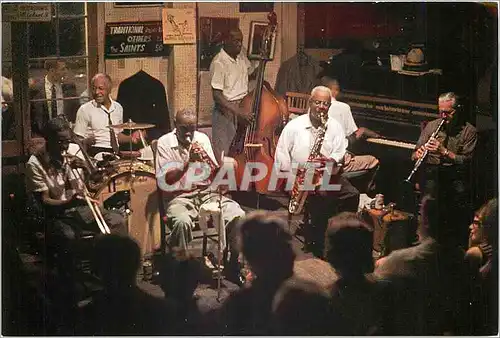 Moderne Karte Preservation Hall Kid Thomas Band St Peter Street New Orleans Jazz