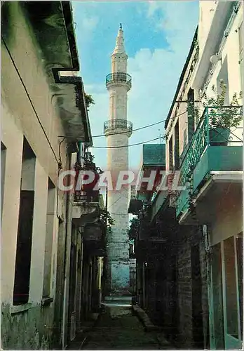 Cartes postales moderne Crete Rethymnon Ruelle pittoresque et la Mosquee