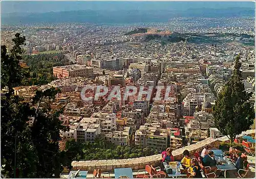 Moderne Karte Athenes L'Acropole vue de la colline Lykabette