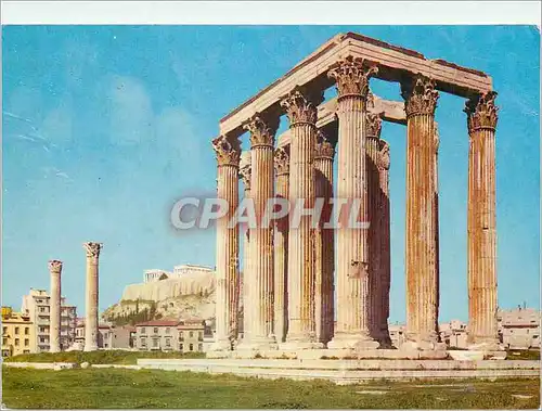 Cartes postales moderne Athenes L'Acropole vue de l'Olympeion
