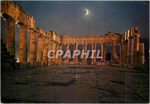 Cartes postales moderne Athenes L'Acropole L'Interieur de Parthenon illumine