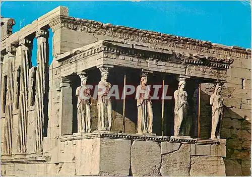 Moderne Karte Athenes L'Acropole Les Caryatides