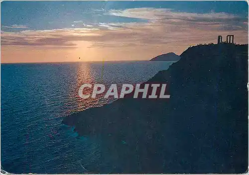 Cartes postales moderne Crepuscule sur le temple de Poseidon