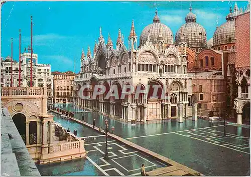 Cartes postales moderne Venezia Place Saint Marc Haute Eaux