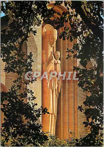Moderne Karte Abbaye Notre Dame d'Orval La Vierge de la Facade de la Basilique