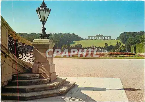 Cartes postales moderne Blumenparterre mit Gloriette