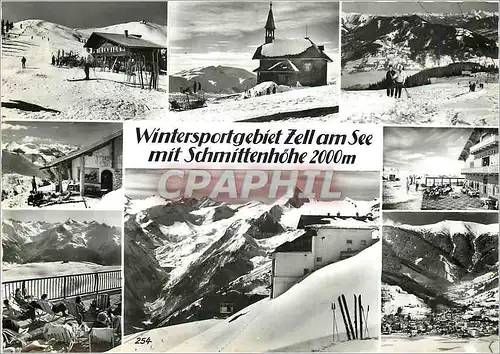 Cartes postales moderne Wintersportgebiet Zellam See mit Schmittenhohe