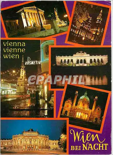Cartes postales moderne Vienne Wien bei Nacht