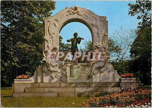 Moderne Karte Wien Johann Strass Denkmal Vienne Le monument de Johann Strauss